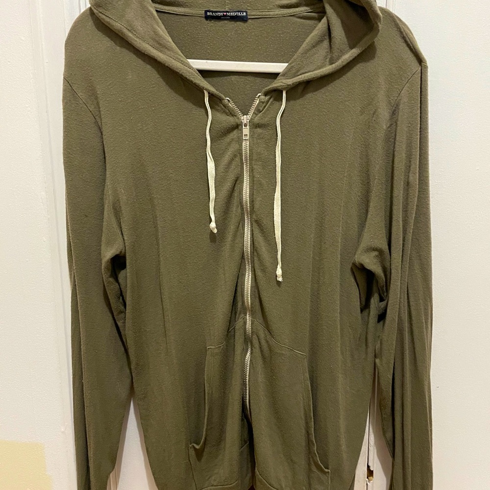 Green Zip-Up Hoodie
